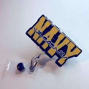 Navy mom badge reel! Glitter, nurse, healthcare